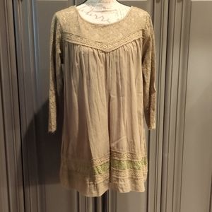 Light Olive Green Babydoll Dress Medium